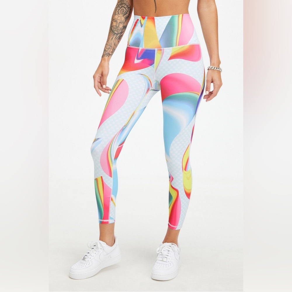 Fabletics Colorful Abstract Print Leggings